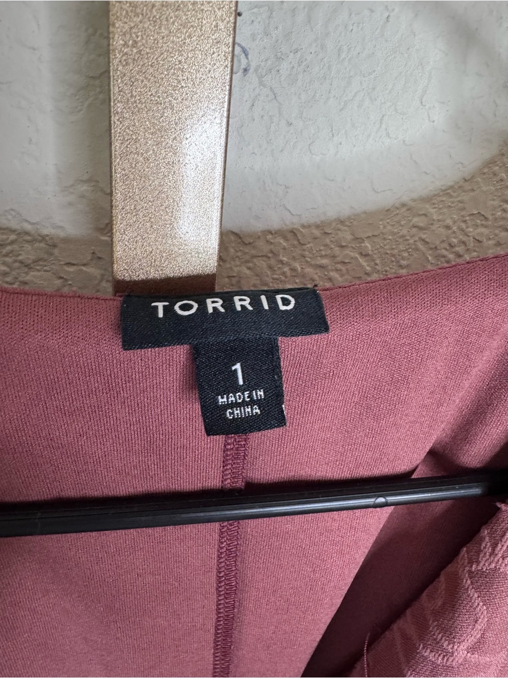 torrid Mauve V-Neck Textured Dress - Picture 2 of 3